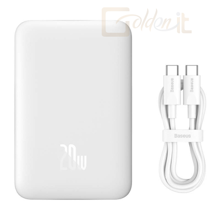 Powerbank vésztöltők Baseus Magnetic Mini 10000mAh PowerBank White - PPCX070002