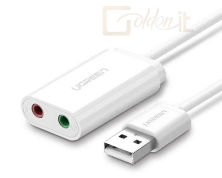 Hangkártya UGREEN USB Sound Card White - UGREEN30143