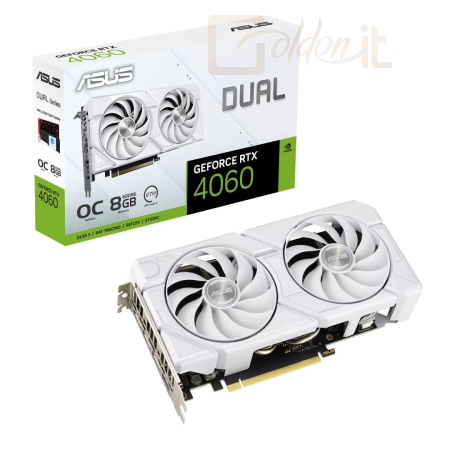 Videókártya Asus DUAL-RTX4060-O8G-EVO-WHITE - 90YV0JCB-M0NA00