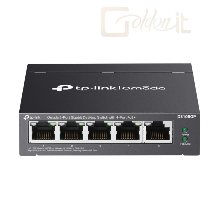Hálózati eszközök TP-Link DS105GP Omada 5-Port Gigabit Unmanaged Desktop Switch with 4-Port PoE+ - DS105GP