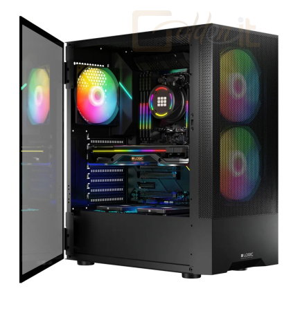 Ház Logic Arya ARGB Tempered Glass Black - AT-ARYA-10-000000-0002