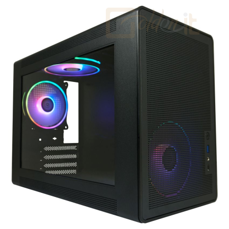 Ház LC Power Gaming 716MB Amplified X Tempered Glass Black - LC-716MB-ON AMPLIFIED X