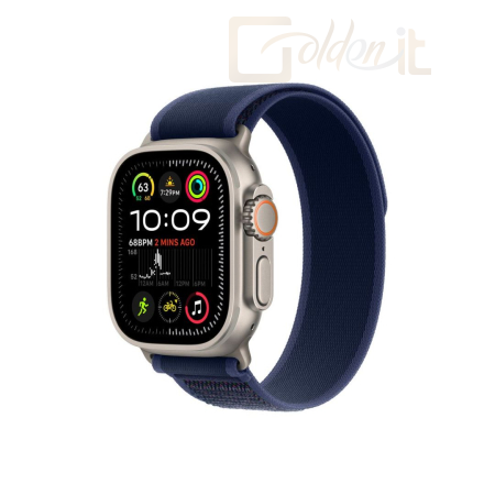 Okosóra Apple Watch Ultra 2 v2 Cellular 49mm Natural Titanium Case with Blue Trail Loop M/L - MX4L3