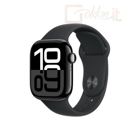 Okosóra Apple Watch S10 GPS 42mm Jet Black Alu Case with Black Sport Band S/M - MWWE3