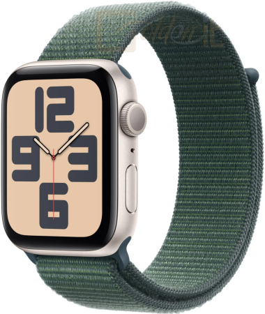 Okosóra Apple Watch SE2 v3 GPS 44mm Starlight Alu Case with Lake Green Sport Loop - MXEW3