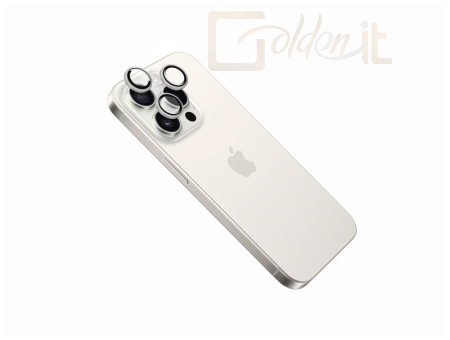 Okostelefon kiegészítő FIXED edzett üveg kamera lencsevédő Apple iPhone 16 Pro/16 Pro Max telefonokhoz, ezüst - FIXGC2-1402-SL