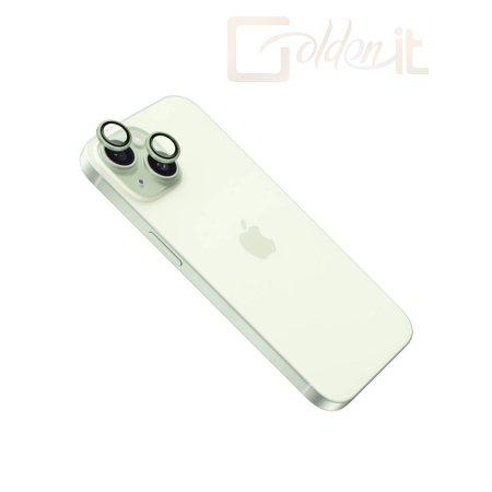Okostelefon kiegészítő FIXED edzett üveg kamera lencsevédő Apple iPhone 16 /16 Plus telefonokhoz, zöld - FIXGC2-1400-GRE