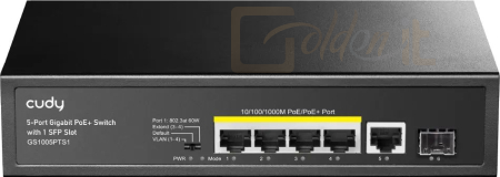 Hálózati eszközök Cudy GS1005PTS1 5-Port PoE Switch Black - GS1005PTS1