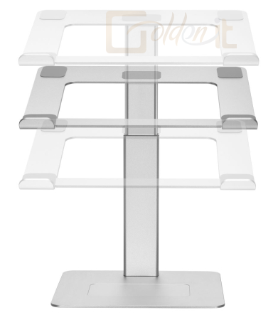 Notebook kiegészitők Gembird NBS-D1-02 Height adjustable notebook riser Stand Silver - NBS-D1-02