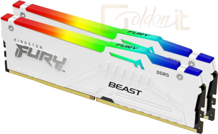 RAM Kingston 64GB DDR5 6000MHz Kit(2x32GB) Fury Beast RGB White - KF560C30BWAK2-64