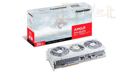 Videókártya PowerColor RX7900 XT 20GB DDR6 Hellhound Spectral White OC - RX7900XT 20G-L/OC/WHITE