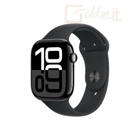 Okosóra Apple Watch S10 Cellular 46mm Jet Black Alu Case with Black Sport Band M/L - MWY43