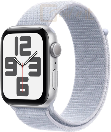 Okosóra Apple Watch SE2 v3 GPS 44mm Silver Alu Case with Blue Cloud Sport Loop - MXET3
