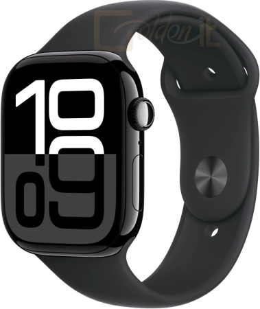 Okosóra Apple Watch S10 GPS 46mm Jet Black Alu Case with Black Sport Band S/M - MWWP3