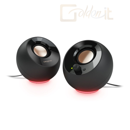 Hangfal Creative Pebble SE 2.0 USB-C Powered PC Speakers with RGB Lighting Black - 51MF1725AA000
