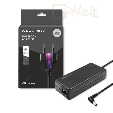 Notebook kiegészitők Qoltec 40W Power Adapter for Lenovo Black - 50056.40W