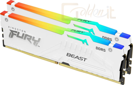 RAM Kingston 32GB DDR5 6400MHz Kit(2x16GB) Fury Beast RGB XMP White - KF564C32BWAK2-32