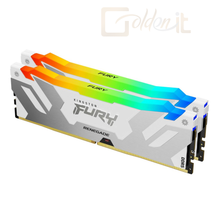 RAM Kingston 32GB DDR5 6800MHz Kit(2x16GB) Fury Renegade RGB White/Silver - KF568C36RWAK2-32