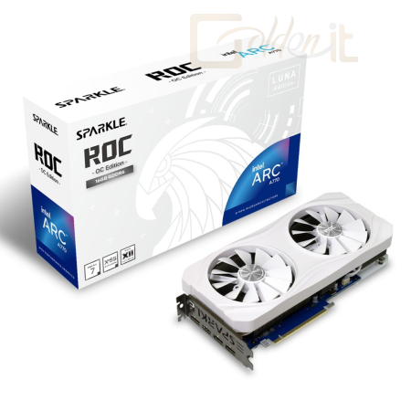 Videókártya Sparkle Intel Arc A770 ROC Luna White Edition 16GB OC - 1A1-S00413400G