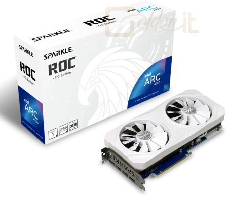 Videókártya Sparkle ARC A750 8GB ROC Luna DDR6 OC White Edition - SA750RW-8GOC