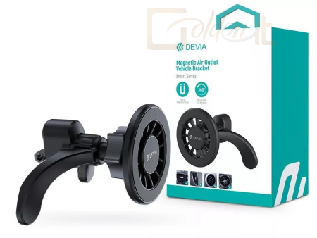Okostelefon kiegészítő Devia ST111851 Smart Series Magnetic Air Outlet Vehicle Bracket Black - ST111851