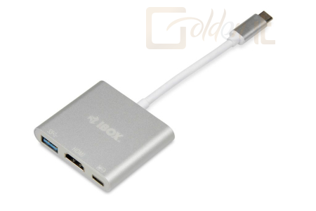 Notebook kiegészitők iBox IUH3CFT1 notebook dock/port replicator USB 3.2 Gen 1 (3.1 Gen 1) Type-C Silver - IUH3CFT1