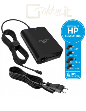 Notebook kiegészitők Advance PowerUp Universal Charger for HP Laptops 90W Black - CHG-090HP