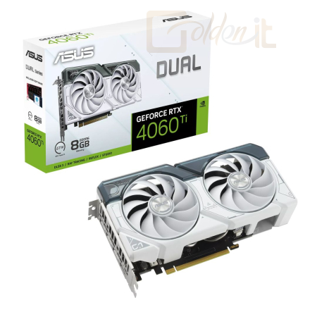 Videókártya Asus DUAL-RTX4060TI-O8G-EVO WHITE - 90YV0J4B-M0NA00