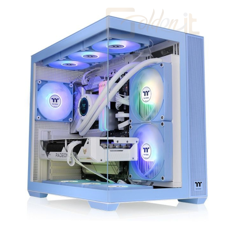 Ház Thermaltake View 380 Tempered Glass ARGB Hydrangea Blue - CA-1Z2-00MFWN-00