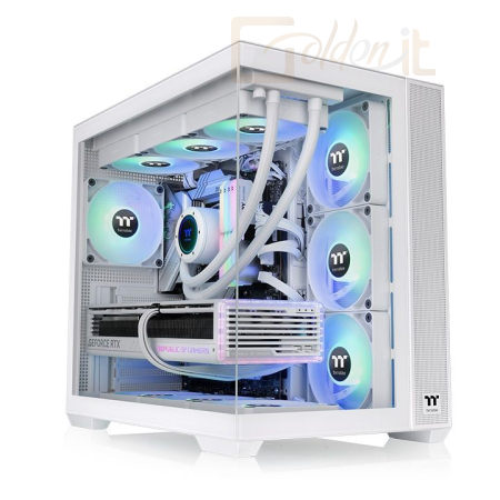 Ház Thermaltake View 380 ARGB Tempered Glass Snow White - CA-1Z2-00M6WN-00