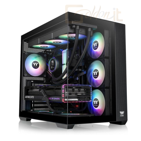 Ház Thermaltake View 380 ARGB Tempered Glass Black - CA-1Z2-00M1WN-00
