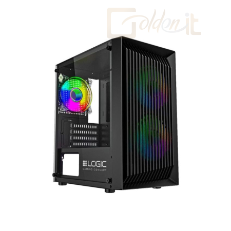 Ház Modecom Logic Atos ARGB Tempered Glass Black - AM-ATOS-10-0000000-0002