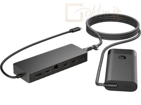 Notebook kiegészitők HP USB-C Docking Station Black - 9H0H9AA#ABB