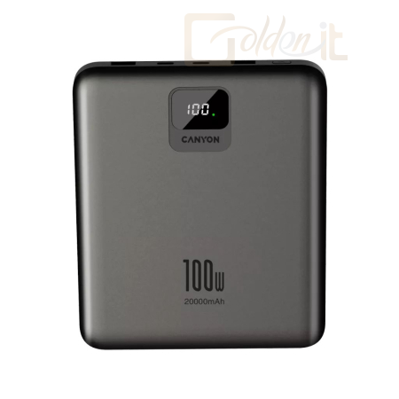 Powerbank vésztöltők Canyon CNE-CPB2008 20000mAh PowerBank Dark Grey - CNE-CPB2008DG