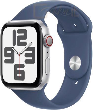 Okosóra Apple Watch SE2 v3 GPS + Cellular 44mm Silver Alu Case with Denim Sport Band M/L - MXGQ3