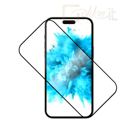 Okostelefon kiegészítő FIXED teljes képernyőt védő 2,5D edzett üveg Realme 13+ 5G, fekete - FIXGFA-1484-BK