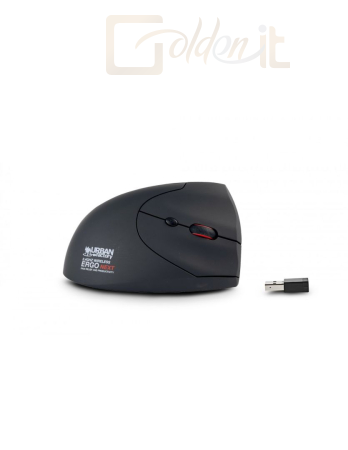 Egér URBAN factory Ergo Next Ergonomic Vertical Wireless mouse Black - EMR20UF-N