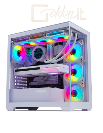 Ház Spirit Of Gamer Spark RGB Tempered Glass Arctic - 8305RAW