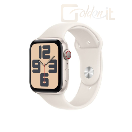 Okosóra Apple Watch SE2 v3 GPS + Cellular 44mm Starlight Alu Case with Starlight Sport Band S/M - MXGT3