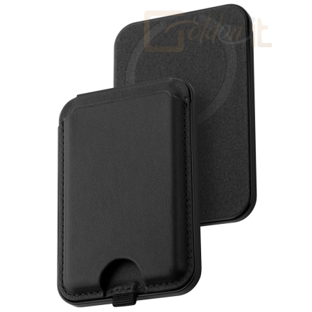 Okostelefon kiegészítő Dviced Leather magsafe foldable cardholder and stand Black - DV550004