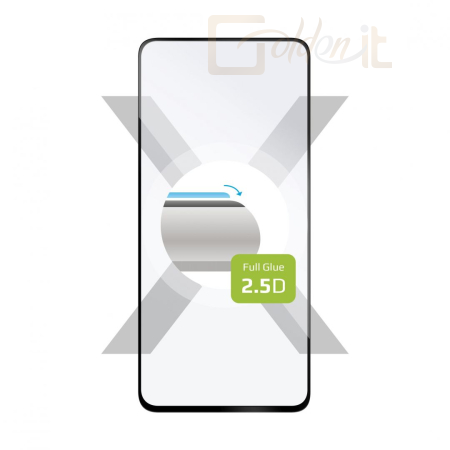 Okostelefon kiegészítő FIXED Teljes kijelző 2,5D Üvegfólia  Samsung Galaxy S21 FE 5G, Fekete - FIXGFA-722-BK