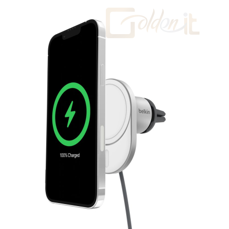 Okostelefon kiegészítő Belkin BoostCharge Pro Magnetic Wireless Car Charger with Qi2 15W Grey - WIC008BTGR-V2