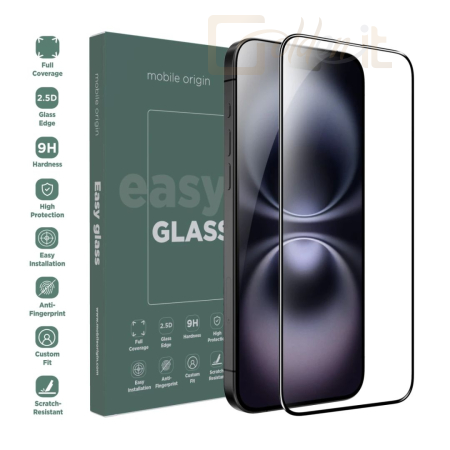 Okostelefon kiegészítő Mobile Origin EasyGlass iPhone 15 Plus/16 Plus - FRL-EG-I16PLUS