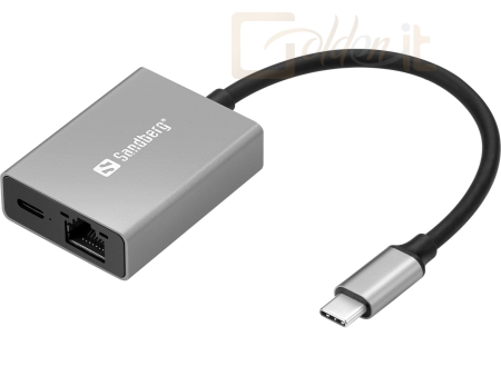 Hálózati eszközök Sandberg USB-C Gigabit Adapter Aluminum Silver - 136-60