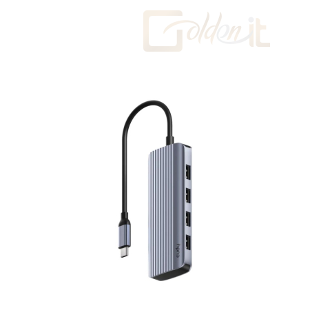 Notebook kiegészitők Cudy 6-In-1 HDMI 4K USB-C Hub Grey - UH500