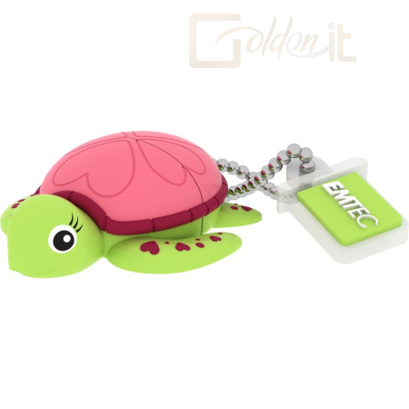 USB Ram Drive Emtec 16GB M335 Lady Turtle USB2.0 Green/Red - ECMMD16GM335
