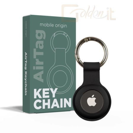Okostelefon kiegészítő Mobile Origin Airtag KeyChain Black - FRL-ATKC-BLK