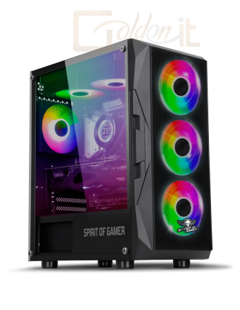 Ház Spirit Of Gamer Rogue 7 RGB Tempered Glass Black - 8303RA