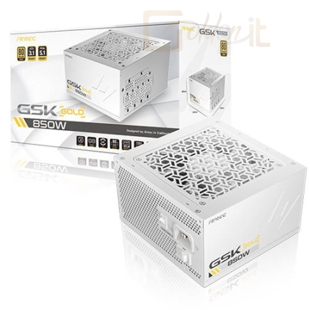Táp Antec 850W 80+ Gold GSK850 White ATX3.1 - 0-761345-20094-3