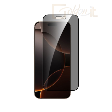 Okostelefon kiegészítő Dviced Privacy tempered glass screen protector edge to edge for iPhone 16 Pro with applicator Duo Pack - DV520024